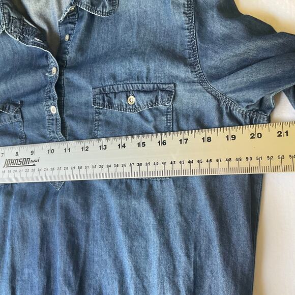 Gloria Vanderbilt Women’s 3/4 Sleeve Knee Length Soft Denim Dress size M, Blue - Picture 3 of 13